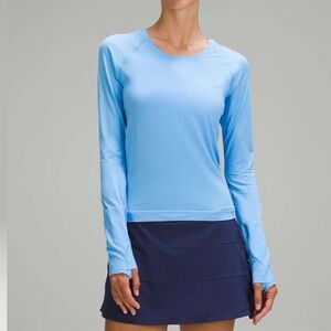 NWT Lululemon Swiftly Tech Long-Sleeve Shirt 2.0 *Race Length, Blue, Size 12